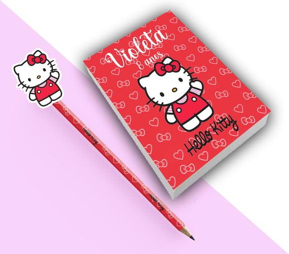 Bloquinho para Rascunho+ Lápis Hello Kitty