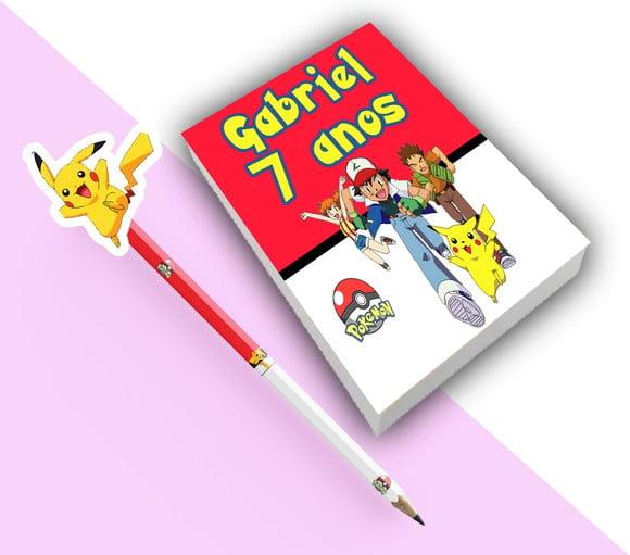 Bloquinho para Rascunho+ Lápis Pokemon