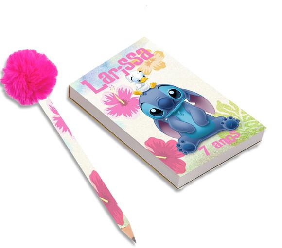 Bloquinho para Rascunho+ Lapis Stich