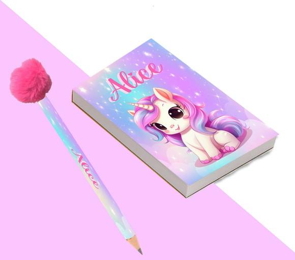 Bloquinho para Rascunho+ Lápis Unicornio