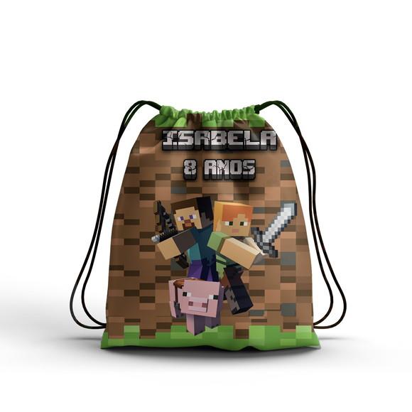 Kii de Mochila + Copo Minecraft