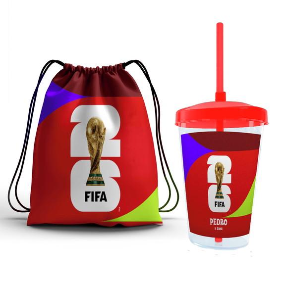 Kit Lembrancinha Copo 400ml+mochila Copa 2026