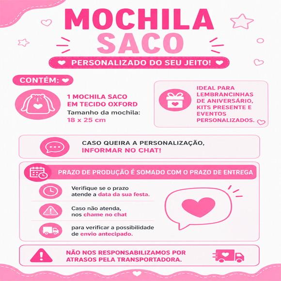 Lembrancinha Turma da Hello Kitty Mochilinha Personalizável
