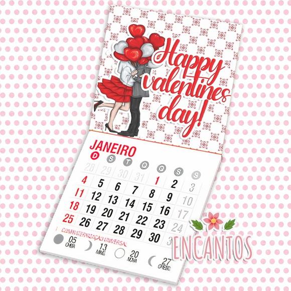 Mini calendário imã de geladeira