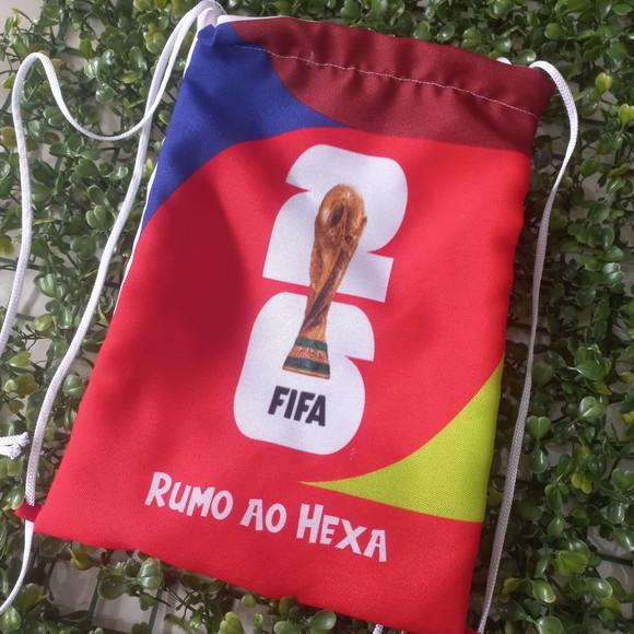 Mochila Saco Copa 2026 19x25 Kit 15 Envio Já
