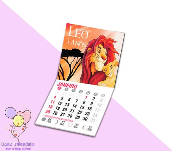 Mini Calendário Imã de Geladeira Rei Leão