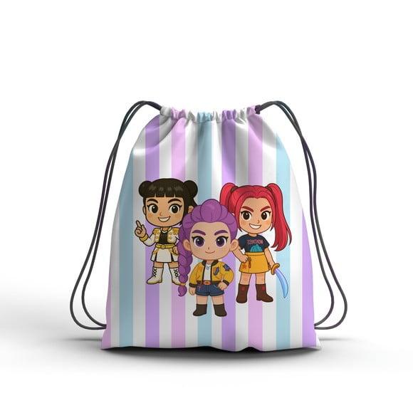 Mochilinha Lembrancinha Guerreiras do Kpop 19x25