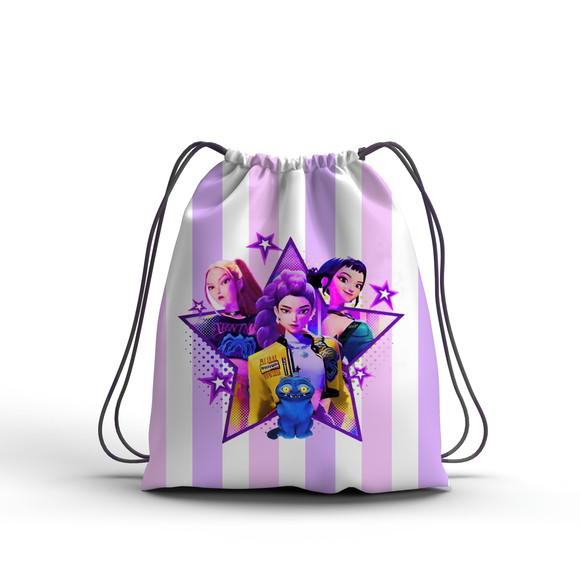 Mochilinha Lembrancinha Guerreiras do Kpop 19x25