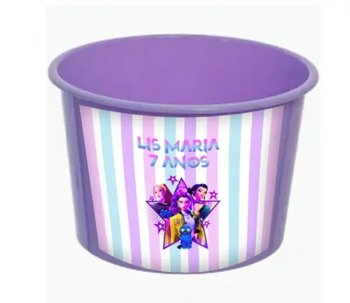 Balde Pipoca 1,5l Guerreiras do Kpop ( Lavável )