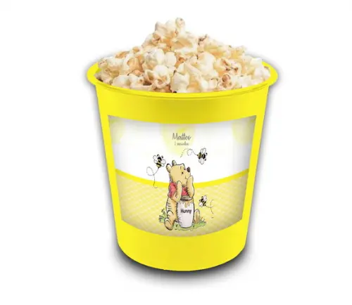 Balde de Pipoca Personalizado 1l Lembrancinha Ursinho Pooh