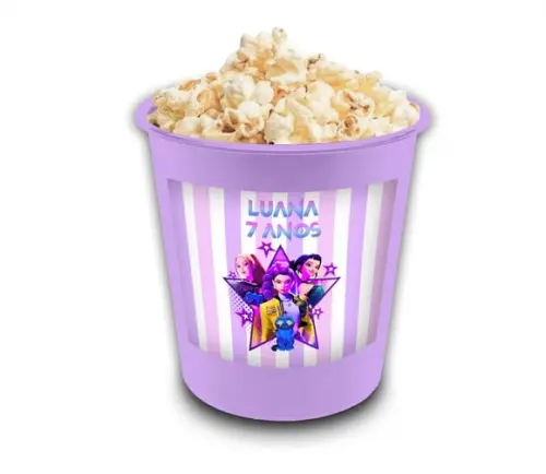 Balde Pipoca 1l Personalizado Guerreiras do Kpop