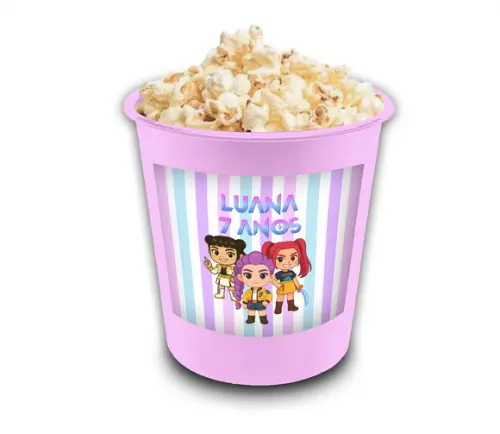 Balde Pipoca 1l Personalizado Guerreiras do Kpop