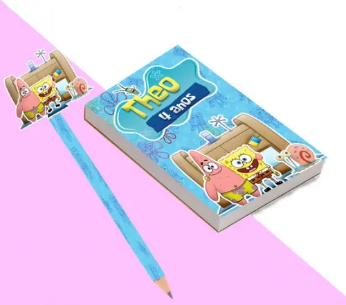 Bloquinho para Rascunho Alice no Bob Esponja
