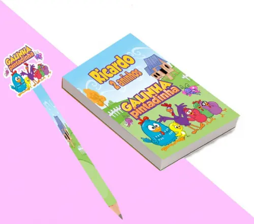 Bloquinho para Rascunho Galinha Pintadinha Menino