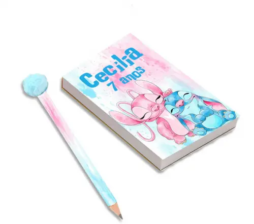Bloquinho para Rascunho Stich e Angel