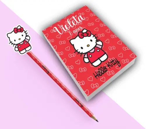 Bloquinho para Rascunho+ Lápis Hello Kitty