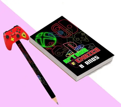 Bloquinho para Rascunho+ Lápis Gamer