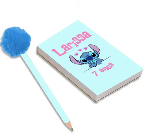 Bloquinho para Rascunho+ Lapis Stich