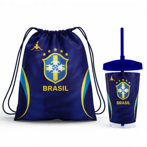 Kit Lembrancinha Copo 400ml+mochila Brasil 2026 Copa