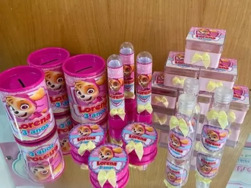 Kit Tubete Caixinha,latinha,garrafinha Sky Patrulha