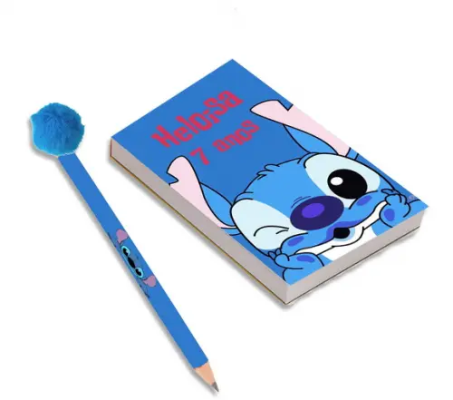 Kits de Bloquinho para Rascunho + Lápis Stich 9x13