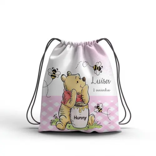 Lembrancinha Ursinho Pooh Menina Mochilinha Todos os Temas