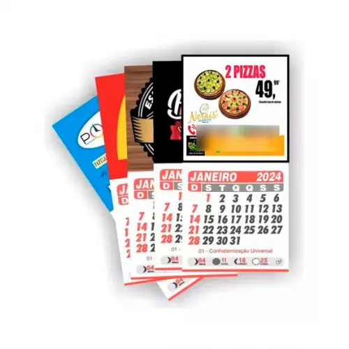 Mini Calendário Imã de Geladeira
