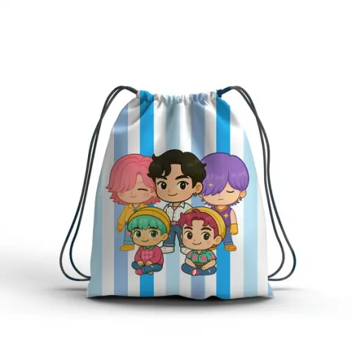 Mochilinha Lembrancinha Guerreiras do Kpop 19x25