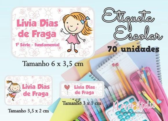 2 Kits Etiqueta Escolar - com Desconto