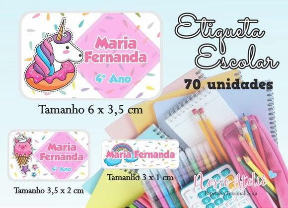 4 Kits Etiqueta Escolar - com Desconto