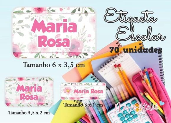 3 Kits Etiqueta Escolar - com Desconto