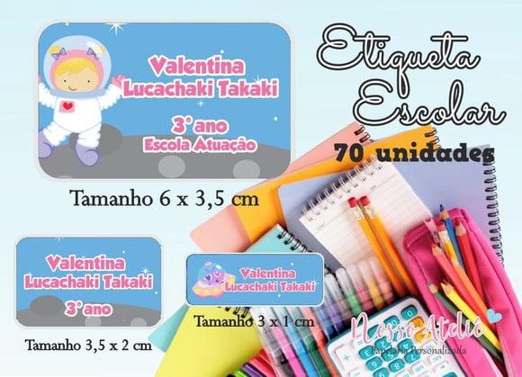 4 Kits Etiqueta Escolar - com Desconto