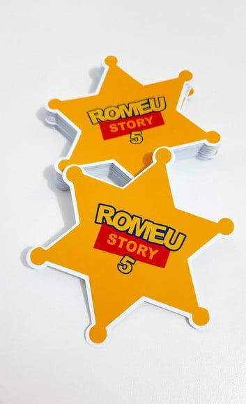 Adesivo Estrela Xerife - Personalizado