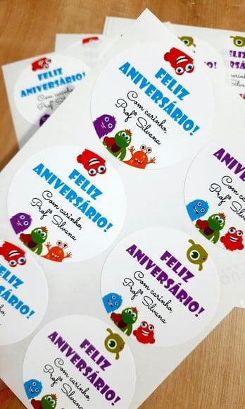 Adesivos 6 cm - Monstrinhos