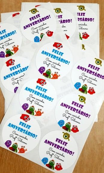 Adesivos 6 cm - Monstrinhos