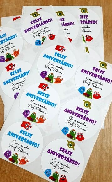Adesivos 6 cm - Monstrinhos