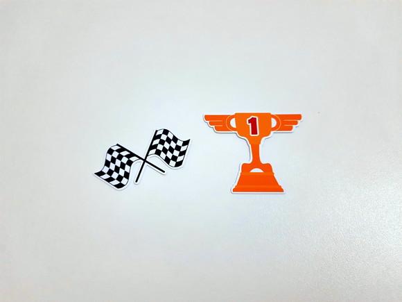 Aplique Corrida 5 cm - Taça e Bandeira