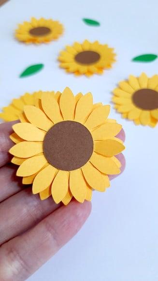Aplique em Scrap Girassol 5 cm
