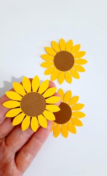 Aplique em Scrap Girassol 5 cm