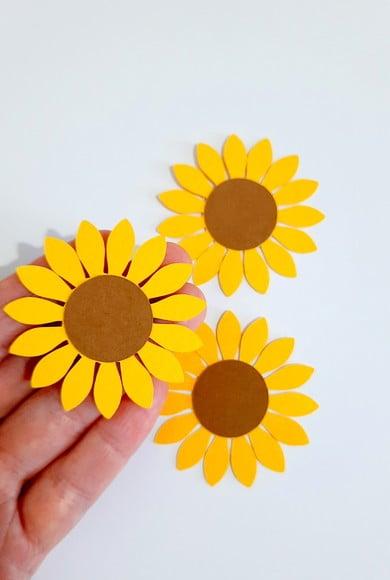 Aplique em Scrap Girassol 5 cm