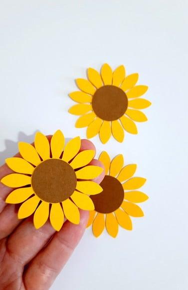 Aplique em Scrap Girassol 5 cm