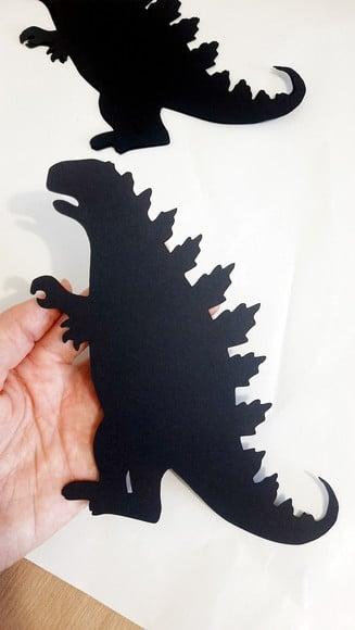 Aplique Godzilla - Silhueta Preta