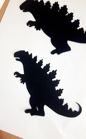 Aplique Godzilla - Silhueta Preta