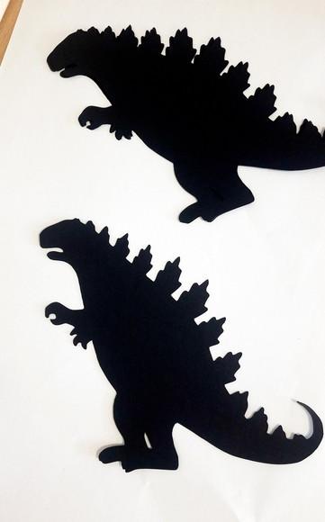 Aplique Godzilla - Silhueta Preta