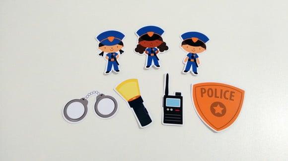 Aplique Policia 7 cm