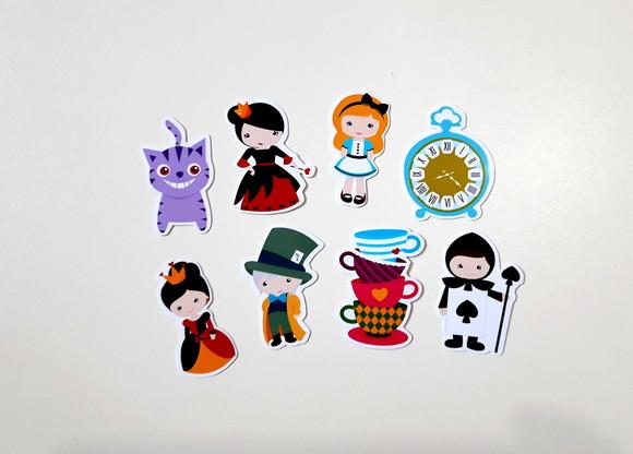 Apliques Alice no País das Maravilhas 5 cm