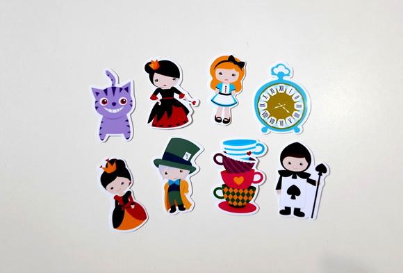 Apliques Alice no País das Maravilhas 5 cm