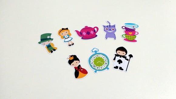 Apliques Alice no País das Maravilhas 7 cm