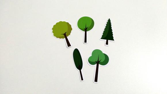 Apliques Árvores 5 cm - Floresta