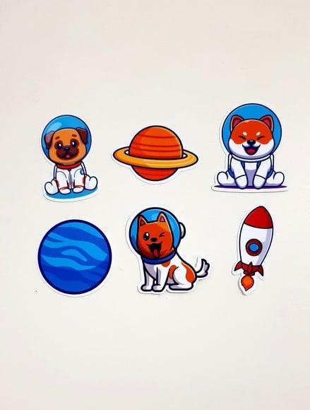 Apliques Cachorrinho Astronauta 3 cm